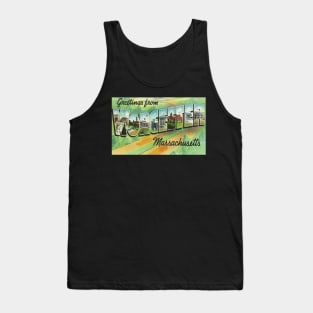 Vintage Greetings from Worcester Massachusetts Postcard Tank Top